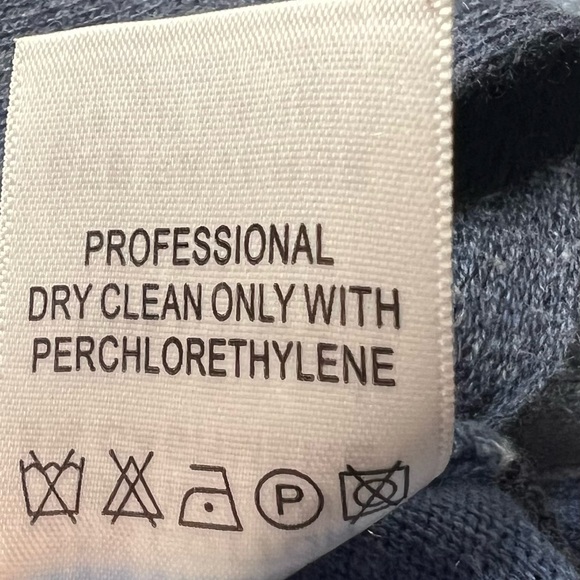 ETCETERA Sweater Cowl Cashmere Blend Colorblock Blue Pullover Long Sleeve XS - Picture 10 of 10